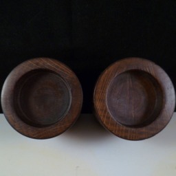 Mini Candle Holders With Rosewood Color Stained Oak Wood - thumbnail 3