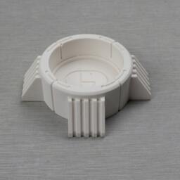 Chip Tealight in Charcoal Black Or Chalk White Handmade Cyber Holder Futuristic Sculpture - thumbnail 4