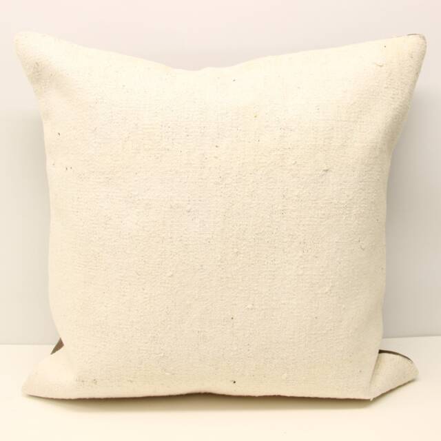 Large Kilim Pillow Cover 24x24, Handmade Turkish Wool & Cotton - image 1