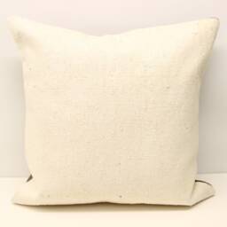 Large Kilim Pillow Cover 24x24, Handmade Turkish Wool & Cotton - thumbnail 1