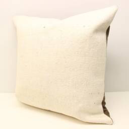 Large Kilim Pillow Cover 24x24, Handmade Turkish Wool & Cotton - thumbnail 3