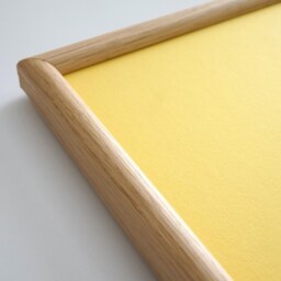 12x16 Oak Picture Frame With Mat Off-Center Custom Opening Size - thumbnail 2