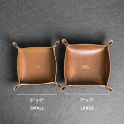 Personalized Dice Trays - Full Grain Leather Square Catchall Tray-Custom Gift- Dnd Dungeon Master Gift Dungeons & Dragons Rpg - thumbnail 3