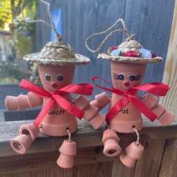 40Th Ruby Wedding Anniversary Gift, Personalised Flowerpot Couple, Plant Pot Person Garden Ornament, Keepsake - thumbnail 2