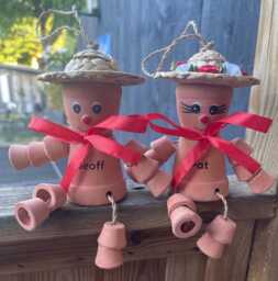 40Th Ruby Wedding Anniversary Gift, Personalised Flowerpot Couple, Plant Pot Person Garden Ornament, Keepsake - thumbnail 1