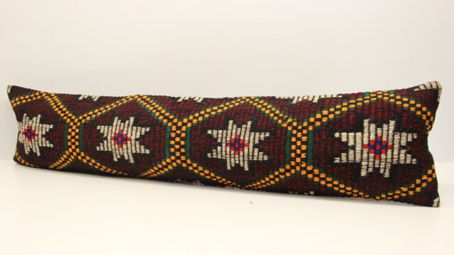 Handmade Kilim Lumbar Pillow Cover, King Size 12x48 - image 1