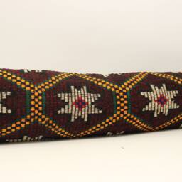 Handmade Kilim Lumbar Pillow Cover, King Size 12x48 - thumbnail 3