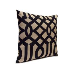 Dark Navy Blue/Black/Khaki Beige Pillow Cover, Decorative Throw Cushion Pillowcase, Accent Pillow, Cotton Blend - thumbnail 2