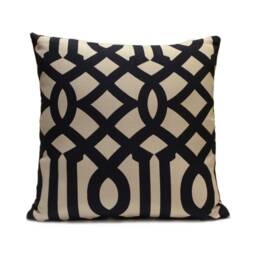 Dark Navy Blue/Black/Khaki Beige Pillow Cover, Decorative Throw Cushion Pillowcase, Accent Pillow, Cotton Blend - thumbnail 1