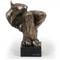 Bull Terrier - On Knee, Dog Marble Statue, Limited Edition, Artdog. Made Of Cold Cast Bronze. Solid, Perfect Gift. Limited Edition - thumbnail 2