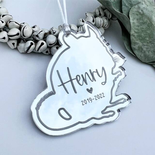 Chinchilla Memorial Gift, Christmas Tree Chinchilla Decoration, Sympathy Pet Lover Gift - image 1