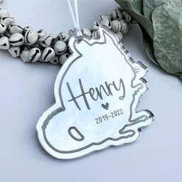 Chinchilla Memorial Gift, Christmas Tree Chinchilla Decoration, Sympathy Pet Lover Gift - thumbnail 1