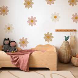 Watercolour Daisy Wall Decals - Large Flower Stickers For Nursery & Kids' Room Walls