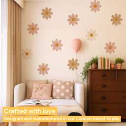 Watercolour Daisy Wall Decals - Large Flower Stickers For Nursery & Kids' Room Walls - thumbnail 2