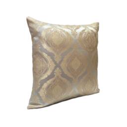 Baby Blue & Ivory Beige Pillow, Throw Pillow Cover, Decorative Cushion Pillowcase, Satin Blend Floral Pattern - thumbnail 2
