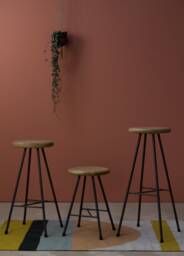 Konk ??? Huffer N Stool [Three Heights] Steel & Oak/Bar Chair - thumbnail 1