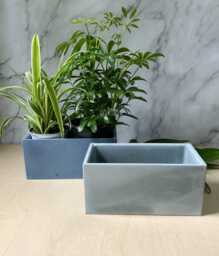 Modern Concrete Planter Indoor/Outdoor Pot With Drainage For Cacti & Succulents