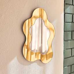 The Gold Wavy Mirror - Colourful Wall Art - thumbnail 2