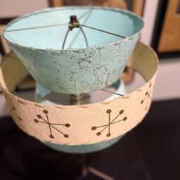 Mid Century Vintage Style Tapered 3 Tier Fiberglass Lamp Shade Atomic Starburst - thumbnail 4