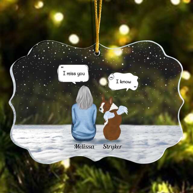 Personalised Pet Christmas Bauble, Gift, Custom Dog Memorial Ornament, Remembrance Cat Memorial, Loss Sympathy Gift - image 1