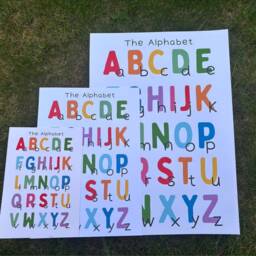 Kids Educational Alphabet Print - Children's Wall Art Abc Poster Playroom Decor Bedroom Nursery Prints Learning Ed Rainbow - thumbnail 3