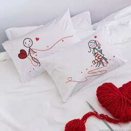 Knitter Gift Knitting Gifts Couples Anniversary Wedding Valentines Day For Crocheter His Hers Boldloft Couple Pillowcases - thumbnail 3