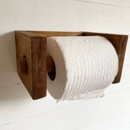 Reclaimed Wooden Toilet Roll Holder - thumbnail 2