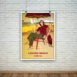 Laguna Beach Poster Vintage California Travel Print - thumbnail 1