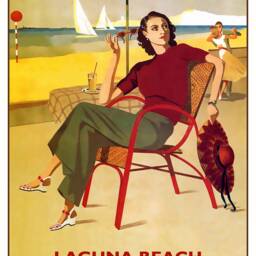 Laguna Beach Poster Vintage California Travel Print - thumbnail 2