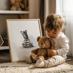 Baby Animal Prints For Nursery Wall Art, Safari Print Set, Woodland Prints, Animals Posters - thumbnail 3