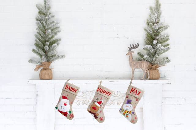 Personalised Christmas Stocking - Stocking Santa Snowman Eve -Santa - image 1