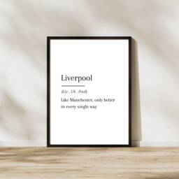 Funny Liverpool Print Liverpool Gift Football Rivalry Manchester - thumbnail 1