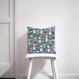 Grey Cushion, Nautical Cushions, Seaside Decor, Lighthouse Gift, Coastal Nursery, Decorative Sofa Home Decor - thumbnail 4
