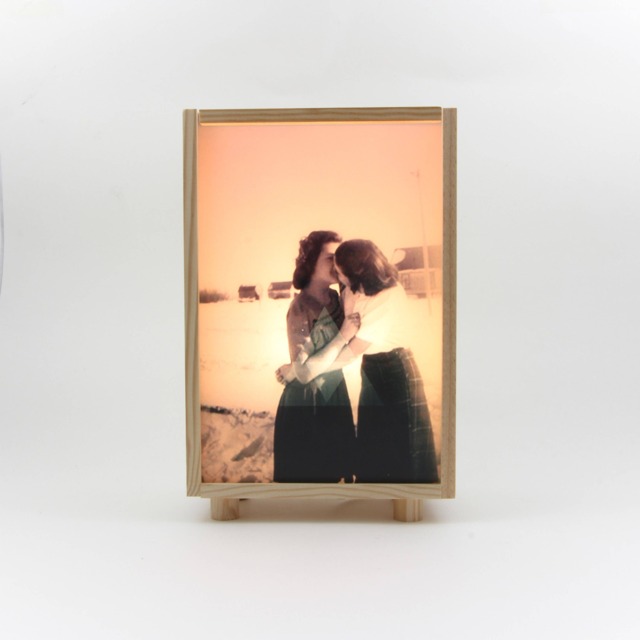 Lovely Wooden Light Box With Original Collage, Handmade Led Lightbox, Vintage Collage Art, Box, Warm Night Light, Lamp. #girls - image 1