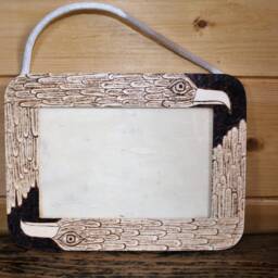 Wooden Photo Frame Eagle Pyrographed - thumbnail 2