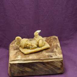 "Natural Beeswax Candle ""Baby On Pillow" - thumbnail 1