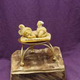 "Natural Beeswax Candle ""Baby On Pillow" - thumbnail 4