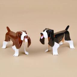 English Springer Spaniel Handmade Copper Sculpture, Miniature Collectible Figurine - thumbnail 2