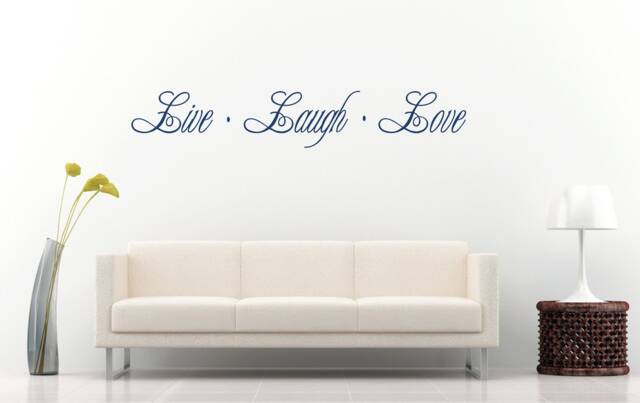 Live Laugh Love Quote Vinyl Wall Art Sticker Decal Mural, Home Wall, Mirror, Window Decor. Living Room, Bedroom. Inspirational, Motivational - image 1