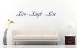 Live Laugh Love Quote Vinyl Wall Art Sticker Decal Mural, Home Wall, Mirror, Window Decor. Living Room, Bedroom. Inspirational, Motivational - thumbnail 1