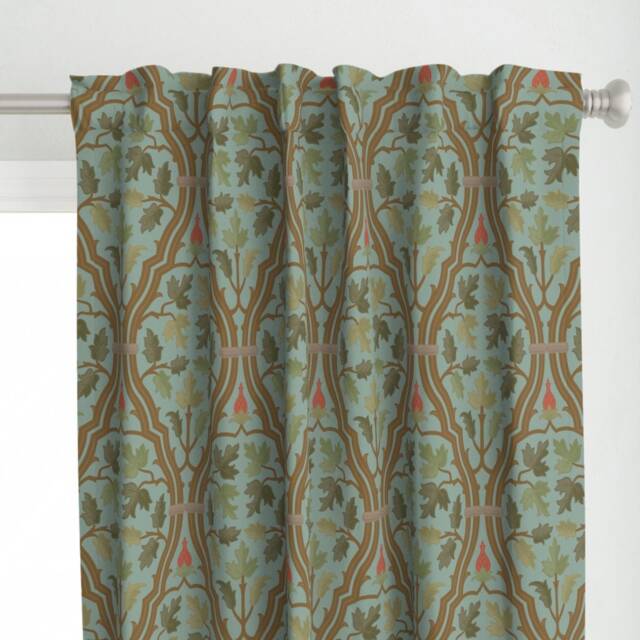 Renaissance Vine Curtain Panel - Victorian Gothic Medieval Arts & Crafts Custom Forest Serpentine 2 By Muhlenkott - image 1