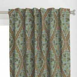 Renaissance Vine Curtain Panel - Victorian Gothic Medieval Arts & Crafts Custom Forest Serpentine 2 By Muhlenkott - thumbnail 1