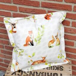 Oilcloth Cushion Forest Animals - Weatherproof Decorative For The Garden - thumbnail 2