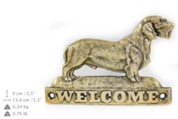 Dachshund - Wirehaired, Dog Welcome, Hanging Decoration, Limited Edition, Artdog - thumbnail 1