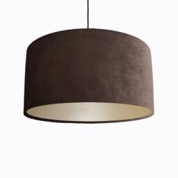 Brown Lampshade in Velvet With Champagne