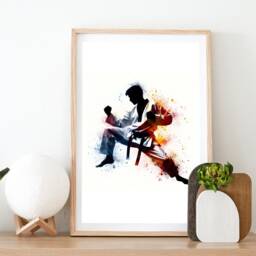 Taekwondo Print Poster - Set Of 3 Posters - Room Decor Art Prints Boys Bedroom Wall Pictures Kids Fight Sport Gifts - thumbnail 2