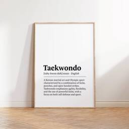Taekwondo Print Poster - Set Of 3 Posters - Room Decor Art Prints Boys Bedroom Wall Pictures Kids Fight Sport Gifts - thumbnail 3