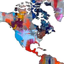 Abstract World Map Wall Decal Of Large Sticker Decor Modern Print Office Travel Room - thumbnail 4