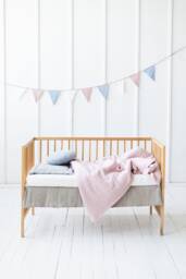 Linen Duvet Cover, Sheets, Pillowcase Pink Natural Bedding, Baby Toddler Bedding For Girl Or Boy