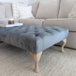 Chesterfield Footstool Handmade Coffee Table Deep Buttoned 103 X 61 cm - thumbnail 3